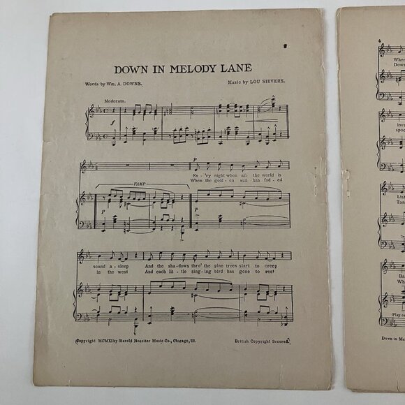 1910s Vintage Sheet Music Ypsilanti You Broke My Heart to Pass the Time Away - Picture 14 of 16